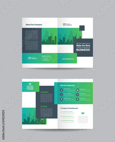 Business Bi-Fold Brochure Design | Booklet Design | Marketing and Financial Document 