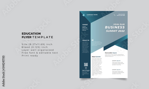 Corporate business summit presentation flyer brochure template