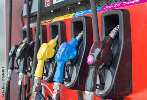 Diesel and benzene filling stations for cars and motorcycles in the Caltex filling station on 09/03/2020.