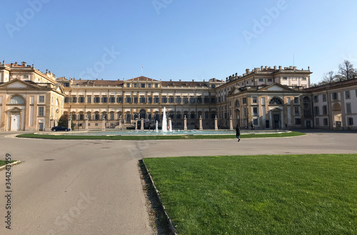 Royal Villa of Monza, Italy in a sunny day with blue sky.