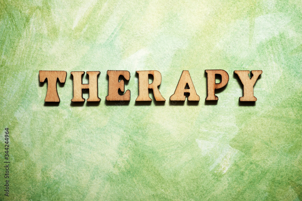Naklejka premium Therapy word view