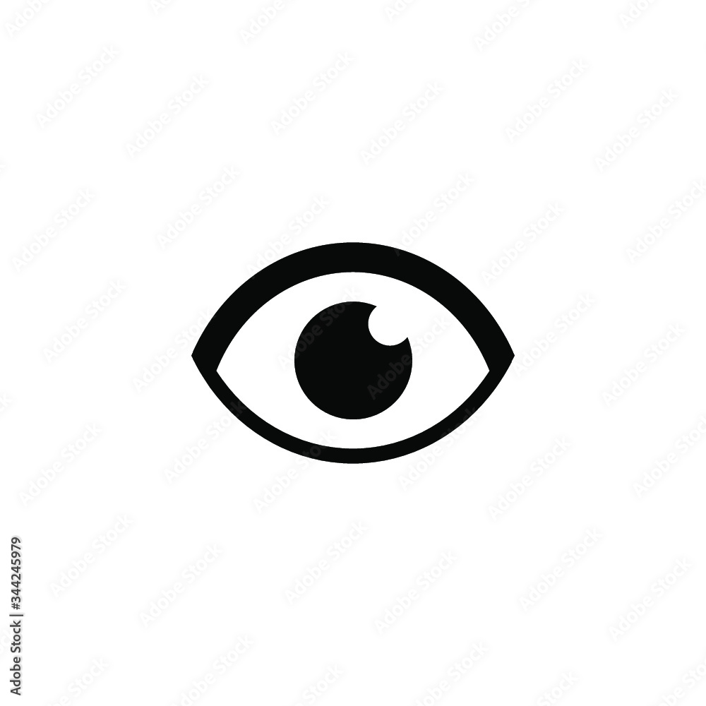 Eye isolated minimal single flat icon. View line vector icon for websites and mobile minimalistic flat design. Eye isolated minimal single flat icon. View line vector icon for websites and mobile minimalistic flat design.