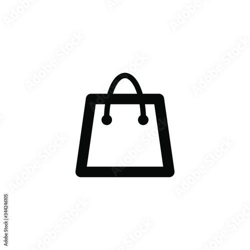 shopping paper bag isolated minimal single flat linear icon for applications, websites and info-graphic.