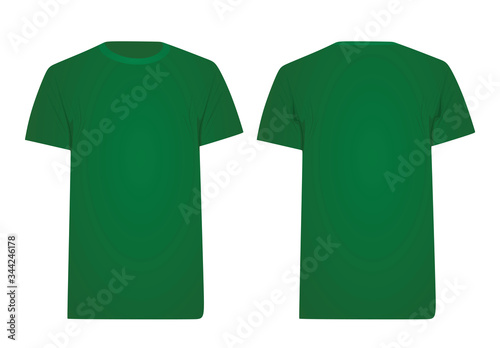 Green t shirt. vector illustration