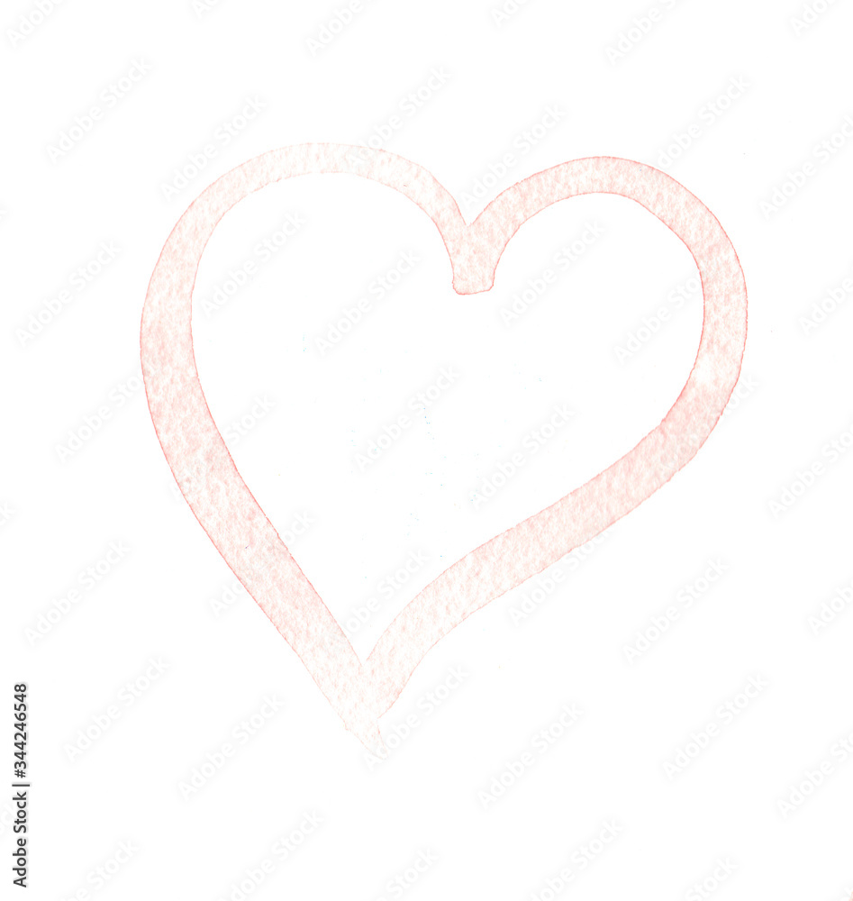 Background pastel colors heart outline on white Background pastel colors heart outline on white