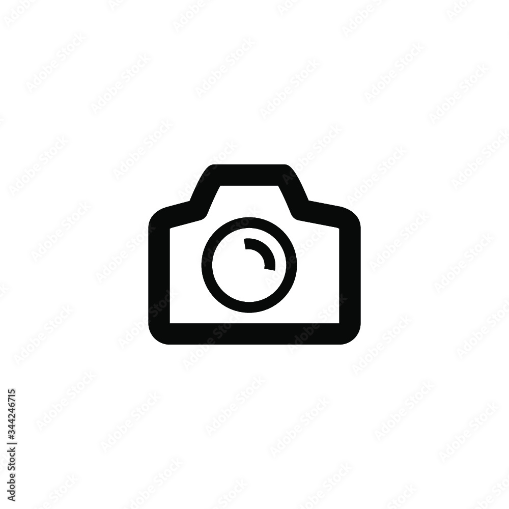 Camera isolated minimal single flat icon. Photo line vector icon for websites and mobile minimalist flat design. Camera isolated minimal single flat icon. Photo line vector icon for websites and mobile minimalist flat design.