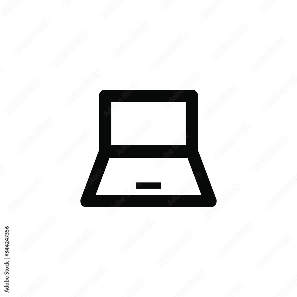 Laptop isolated minimal single flat icon. Computer line vector icon for websites and mobile minimalistic flat design. Laptop isolated minimal single flat icon. Computer line vector icon for websites and mobile minimalistic flat design.