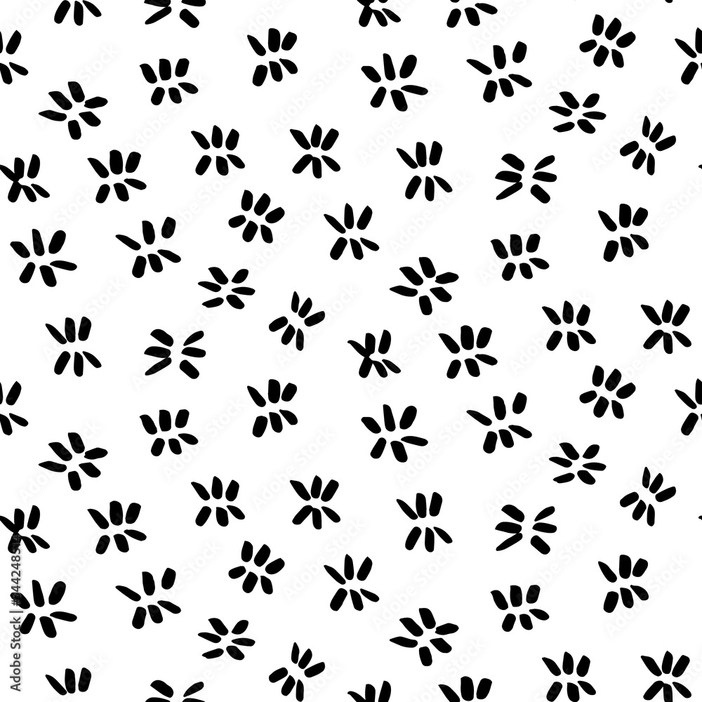 Eye seamless pattern. Vector hand drawn eyes with lashes