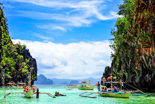 Magnificent landscapes of the islands off Palawan in the Philippines