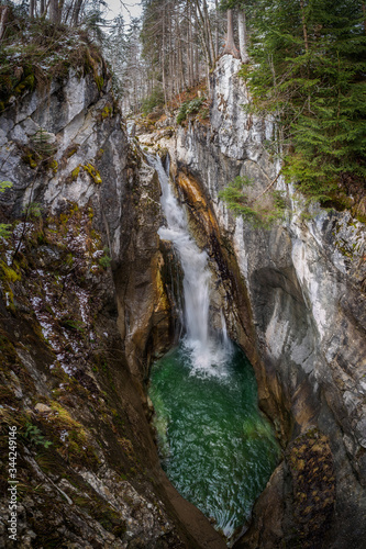 Tatzelwurm waterfalls in Oberaudorf, Bavaria in spring photo