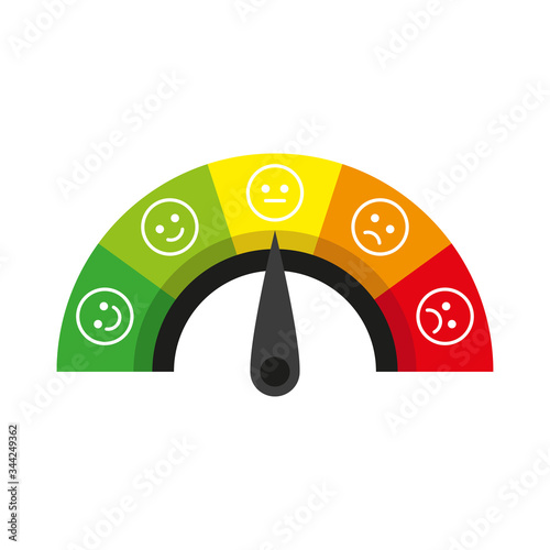 Icon of the emotion meter. Simple vector illustration