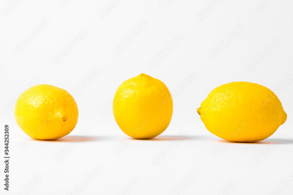 Portrait Of Three Lemons In A Row Portrait Of Three Lemons In A Row