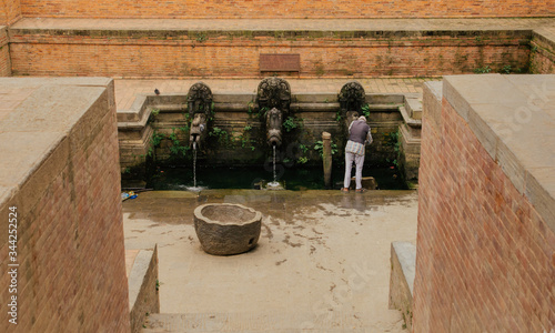 Ancient fountain in the city of Kathmandu