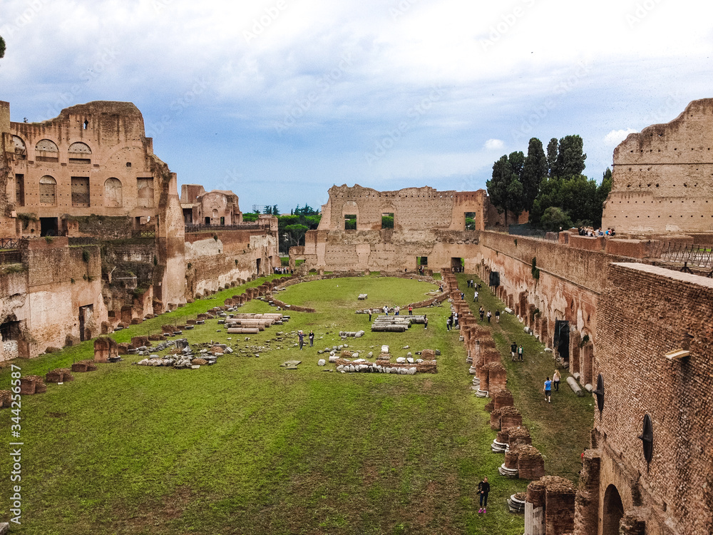 Photo of a Flavian Amphitheatre in Rome in Italy