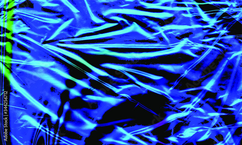 Background texture of a polyethylene shiny black film/grunge Background cellophane texture on a black background.Eps10 Vector