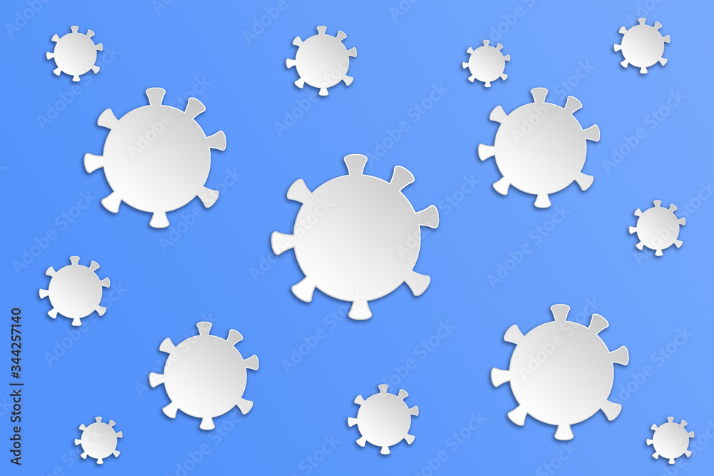 Fototapeta premium Background, the spread of the virus