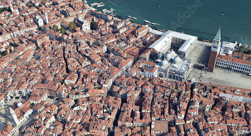 Venice Italy from the altitude of the quadrocopter, Grand canal, 2019 in 3D photo