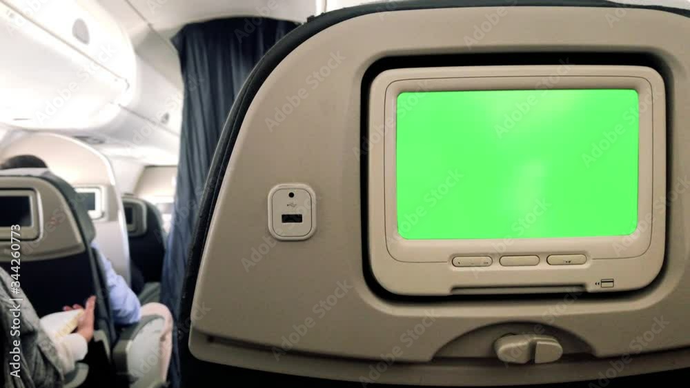 Monitor Green Screen on Passenger Seat of an Airplane. You can replace green screen with the footage or picture you want. You can do it with “Keying” effect in After Effects. Monitor Green Screen on Passenger Seat of an Airplane. You can replace green screen with the footage or picture you want. You can do it with “Keying” effect in After Effects.