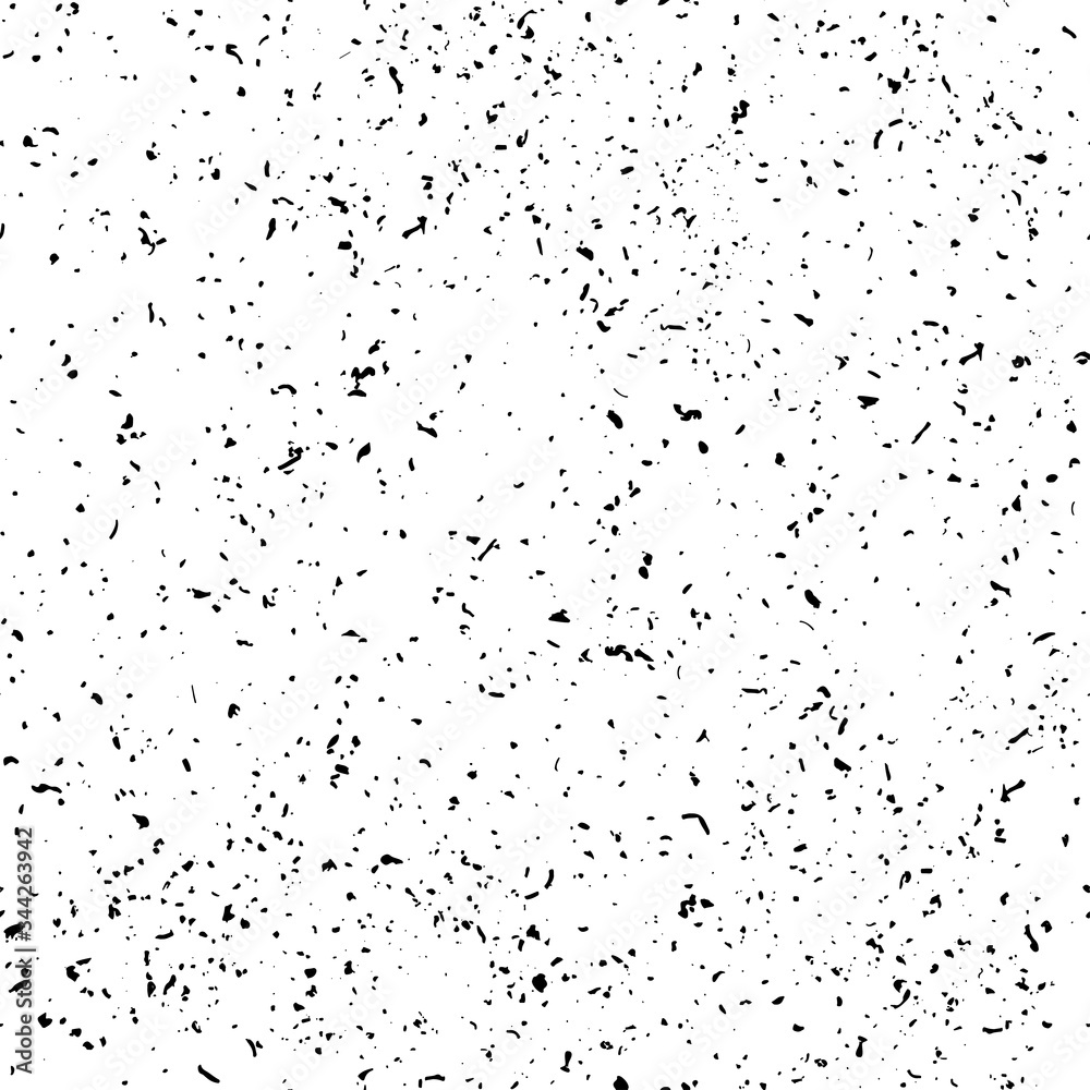 Scattered tea leaves on white background. Grunge surface vector texture seamless pattern.
