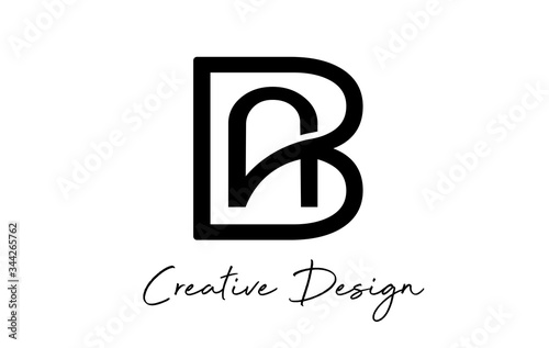 Monogram Creative letters AB A B logo. Abstract business logo design template.