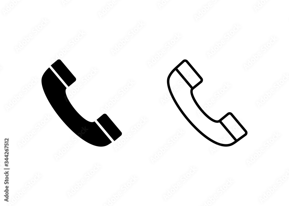 Call icon symbol vector. telepone vector icon Call icon symbol vector. telepone vector icon