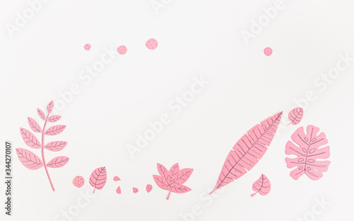 Leaf Set. Hand-drawn decorative elements, doodle floral elements. Black line ink hand drawn art. White background ready for copywriting. Perfect for invitations, greeting cards, posters, prints.