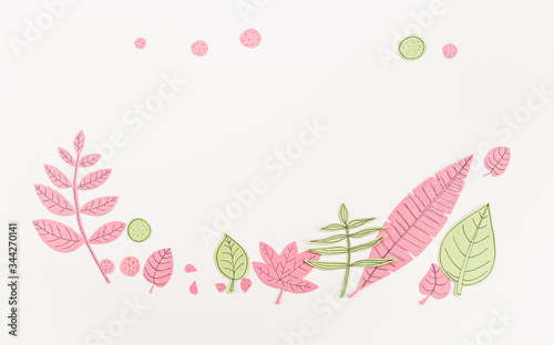 Leaf Set. Hand-drawn decorative elements, doodle floral elements. Black line ink hand drawn art. White background ready for copywriting. Perfect for invitations, greeting cards, posters, prints.