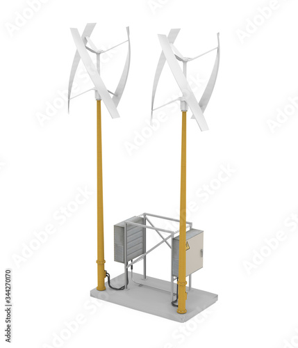 Vertical Axis Wind Turbine Isolated