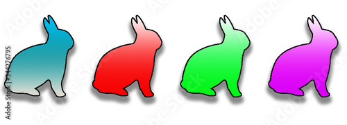 coniglietti colorati 