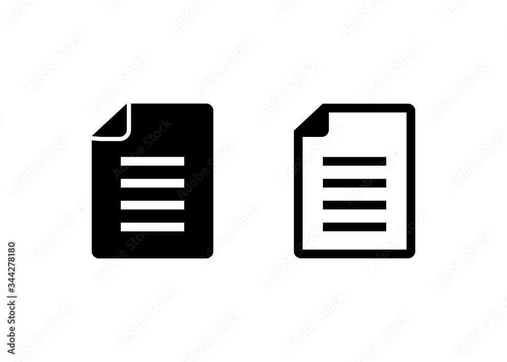 document icon, document sign and symbol vector design document icon, document sign and symbol vector design