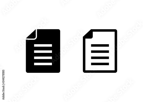 document icon, document sign and symbol vector design