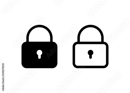 lock icon, lock sign and symbol vector design