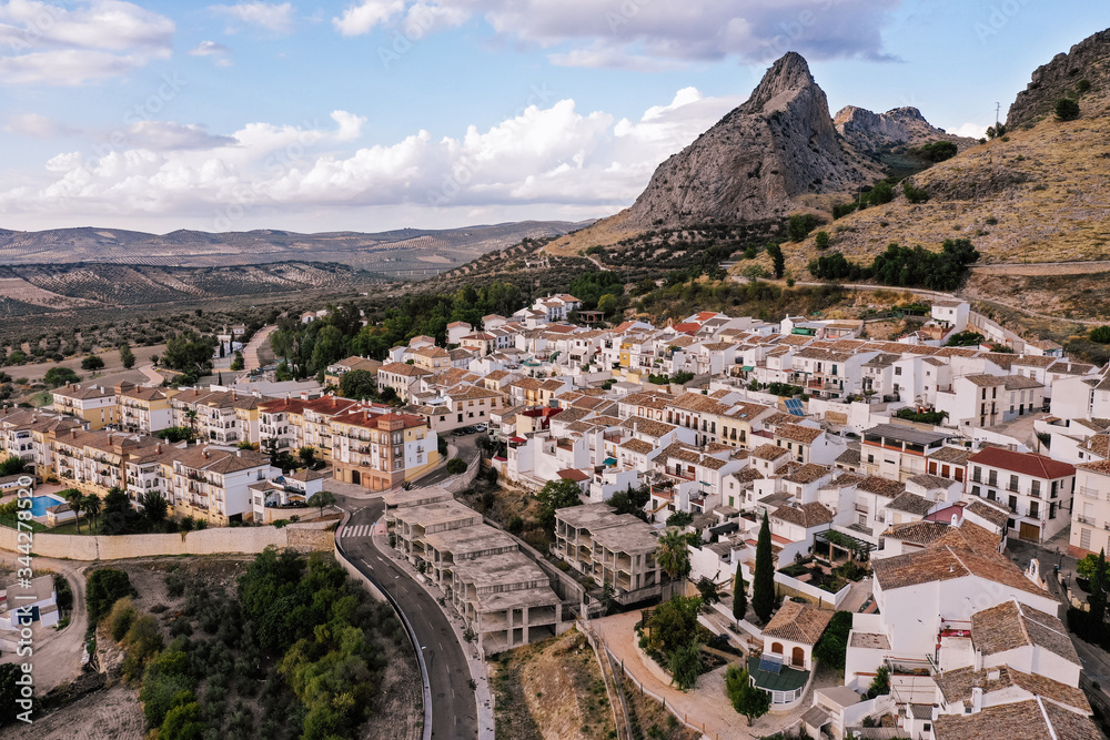 Panoramic view of Archidona in the city of Malaga