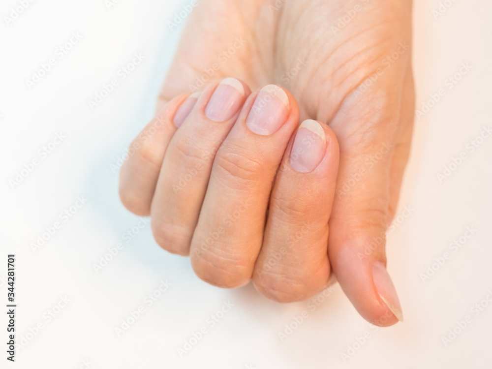 Completed manicure, prepared nails for applying varnish Completed manicure, prepared nails for applying varnish