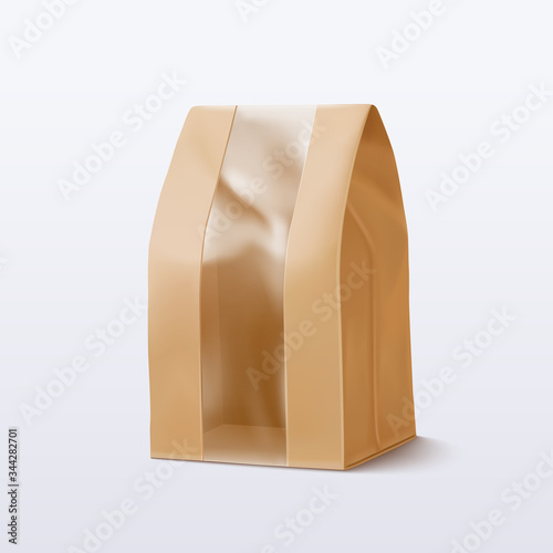 Paper bag with transparent window