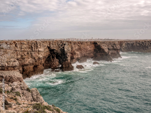 Cliffs in Sagres. Algarve, Portugal.