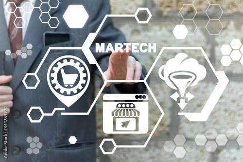 MarTech Marketing Technology E-Commerce Market Place Concept. photo