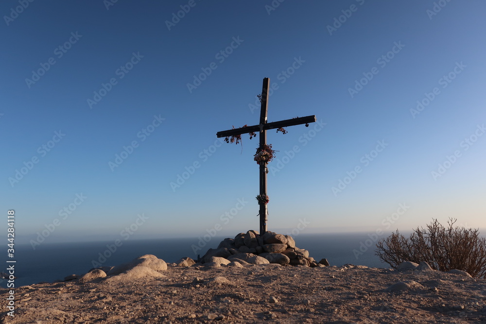 Cross with sea background