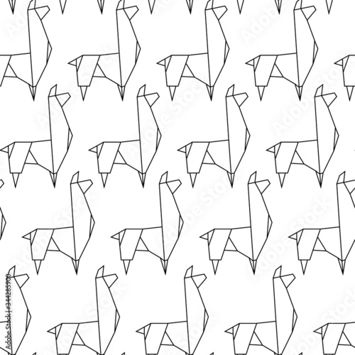 One-line origami pattern