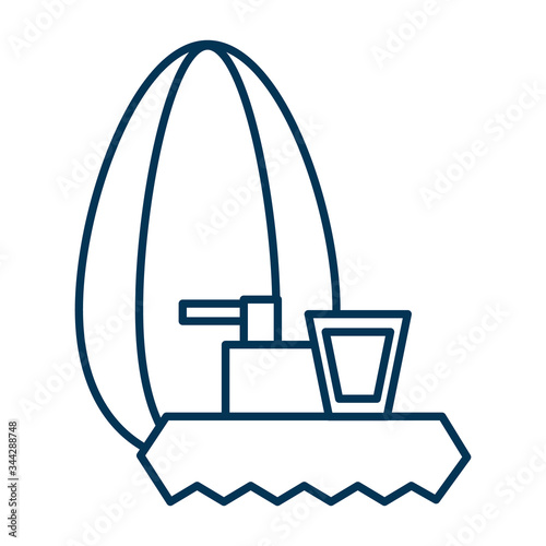 Sunflower seed and combine harvester tractor. Harvesting sunflower by truck. Linear thin line vector icon. Editable stroke. Outline illustration.