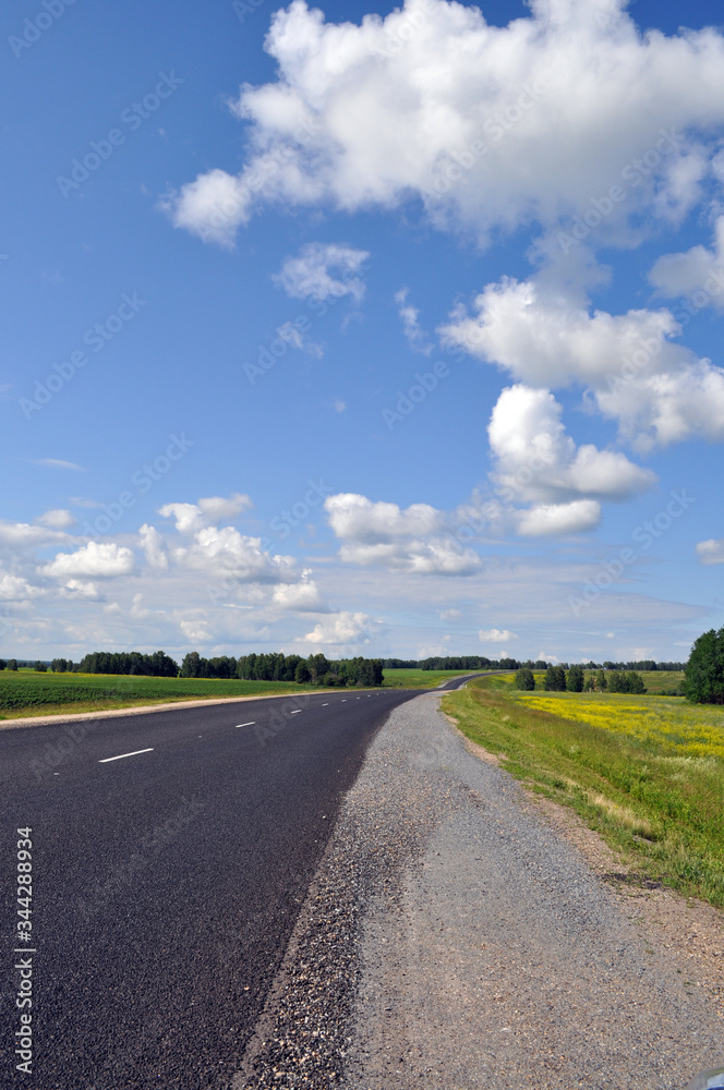Russian open spaces. Summer landscape in Western Siberia Russian open spaces. Summer landscape in Western Siberia