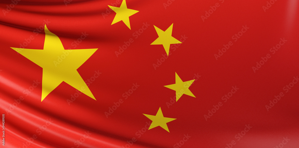 The flag of china illustration. The flag of china illustration.