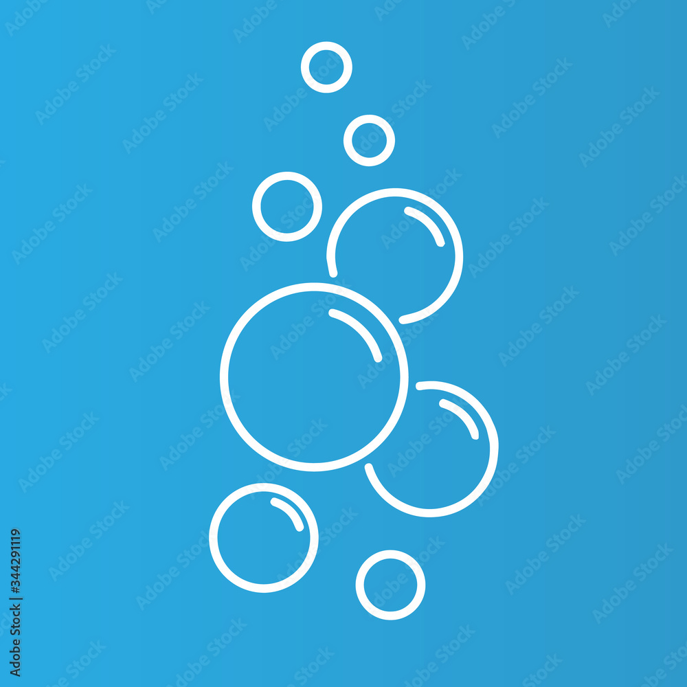 Bubble line icon isolated on white background. Soap or water icon Vector art. Bubble line icon isolated on white background. Soap or water icon Vector art.