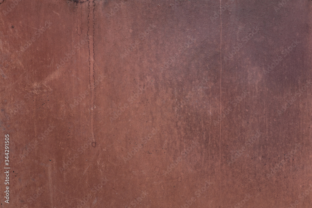 Fototapeta premium surface of rusty brown metal. коричневая краска потрескалась.
