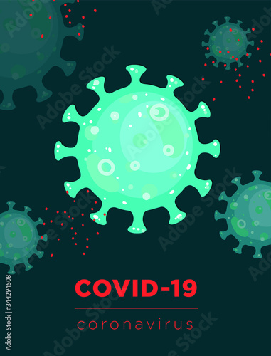 hand draw coronavirus covid-19 vector poster.  Pandemic corona virus illustration poster. Vector illustration for the epidemic of coronavirus covid-19.