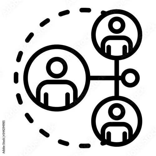 Agency scheme icon. Outline agency scheme vector icon for web design isolated on white background