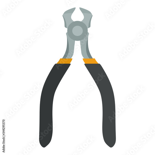 Nippers tool vector flat illustration