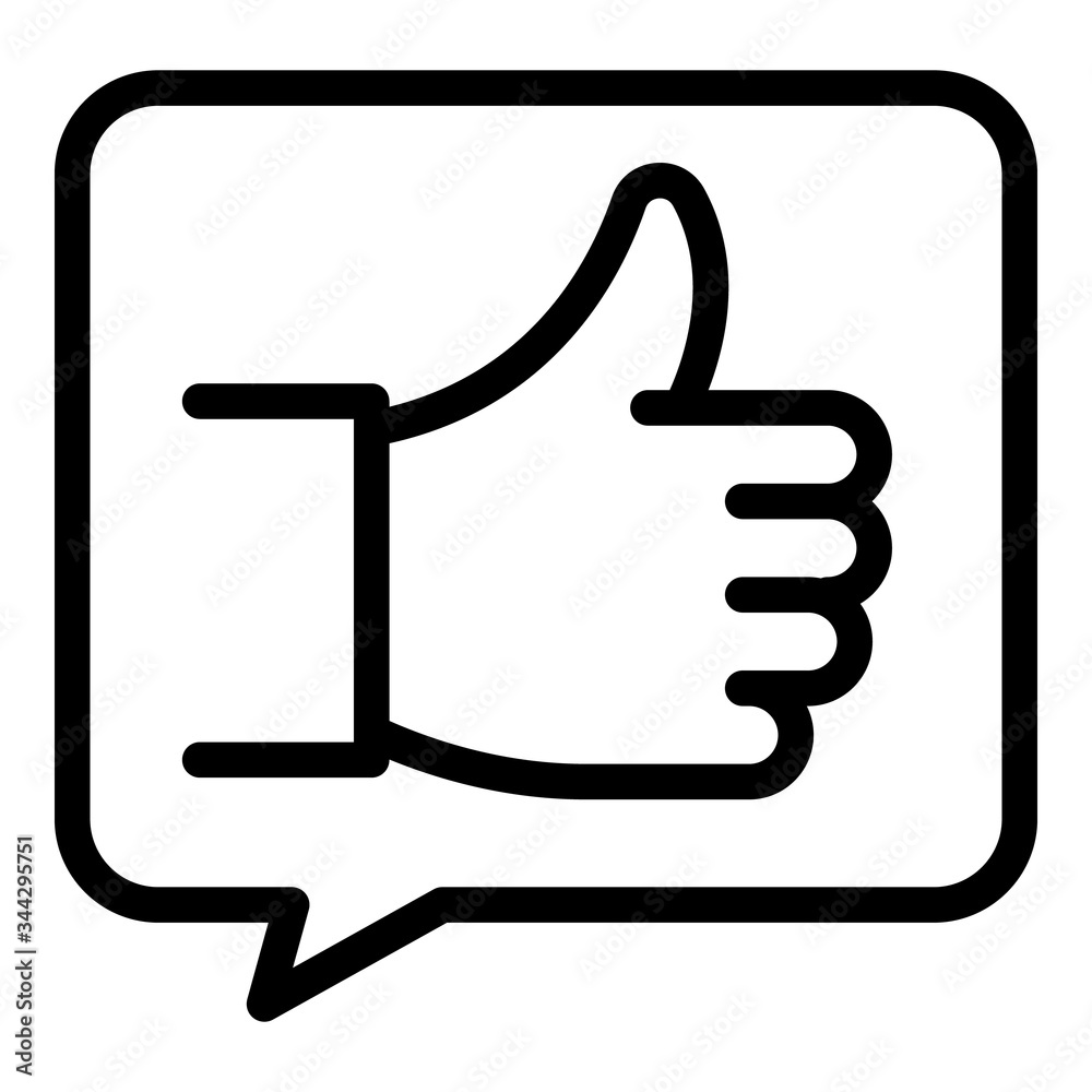 Manager thumb up icon. Outline manager thumb up vector icon for web design isolated on white background Manager thumb up icon. Outline manager thumb up vector icon for web design isolated on white background