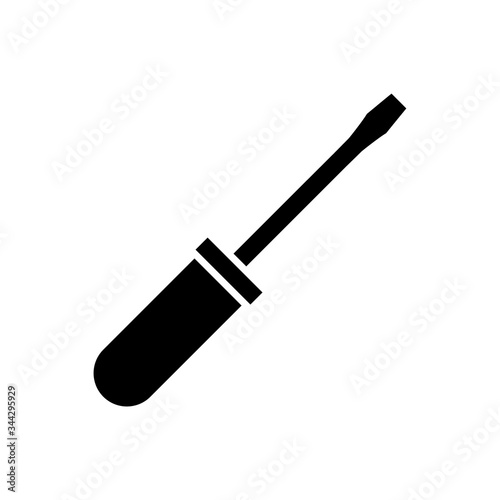 Screwdriver icon, logo isolated on white background