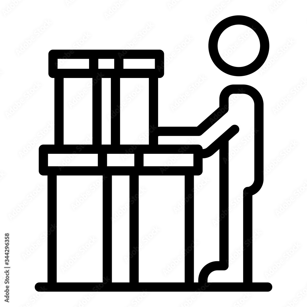 Custom product manager icon. Outline custom product manager vector icon for web design isolated on white background Custom product manager icon. Outline custom product manager vector icon for web design isolated on white background